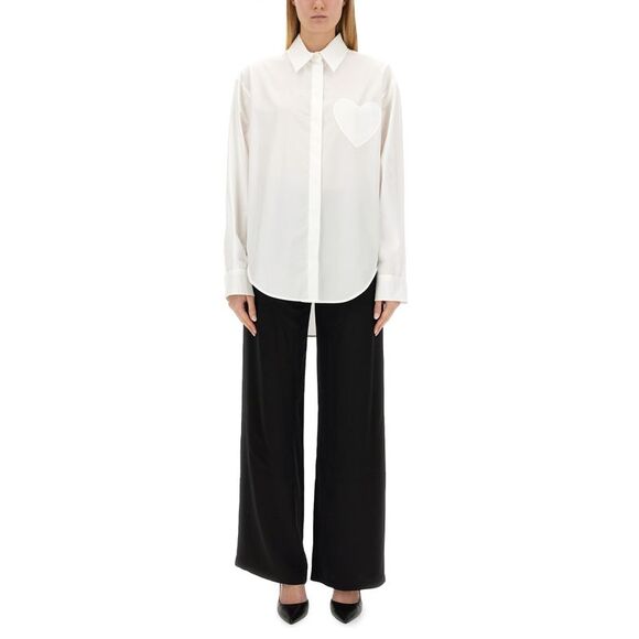 Moschino Jeans Women Heart Patch Shirt